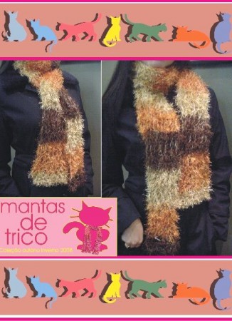 lindo cachecol de inverno feito em lã